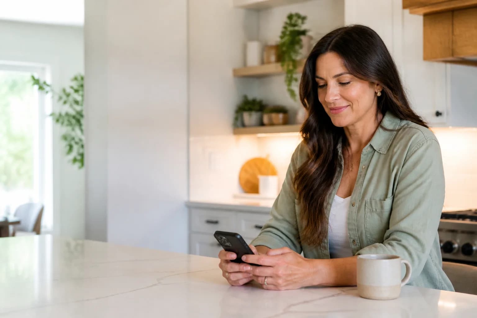 Homeowner requesting service from a smartphone